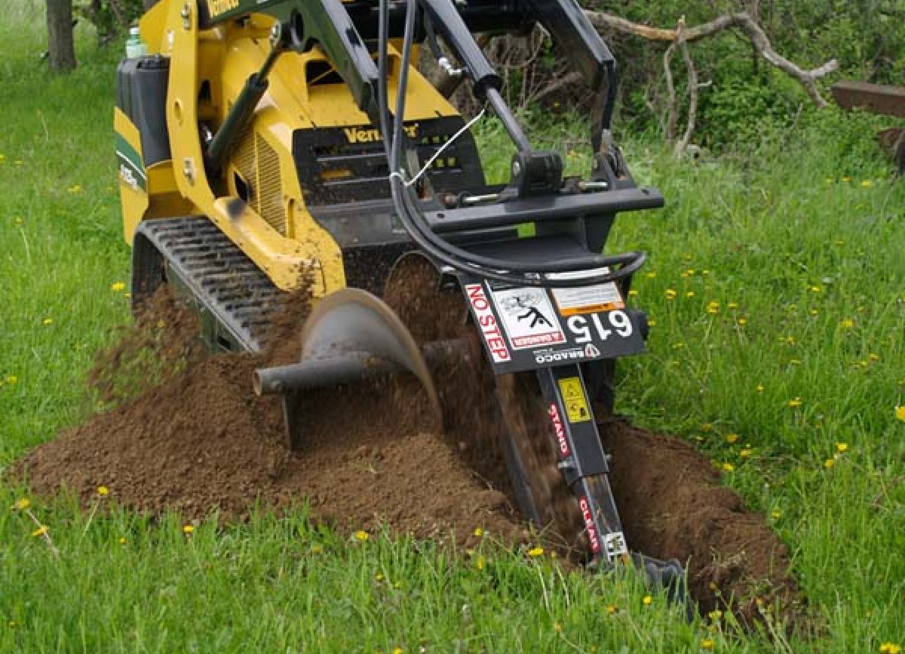 Paladin 615 Series Trencher for Mini Loader Skid Steer