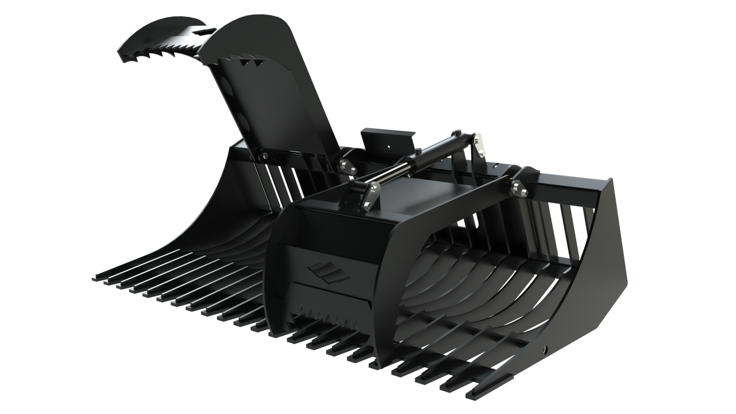 Top Dog Attachments | 72" Utility Grapple Bucket