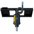 Digga 1DSS auger drive with universal skid steer quick-attach mount plate and hydraulic hoses on white background