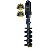 Digga 20DDS High Flow Auger Drive unit, black in color with visible branding and certification logos indicating 3 years of warranty and a 5-year gearbox warranty.