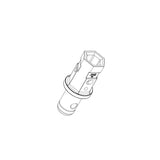 Line drawing of a Digga Auger Adapter, illustrating the design from a top view perspective, with dimensions and brand markings.