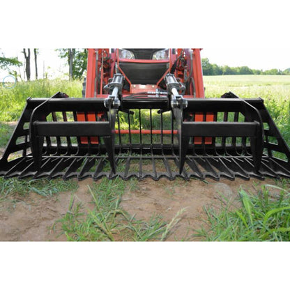 Loflin Fabrication Compact Tractor Rock Bucket Grapple