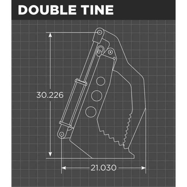 Loflin Fabrication Compact Tractor Vertical Root Grapple Schematic