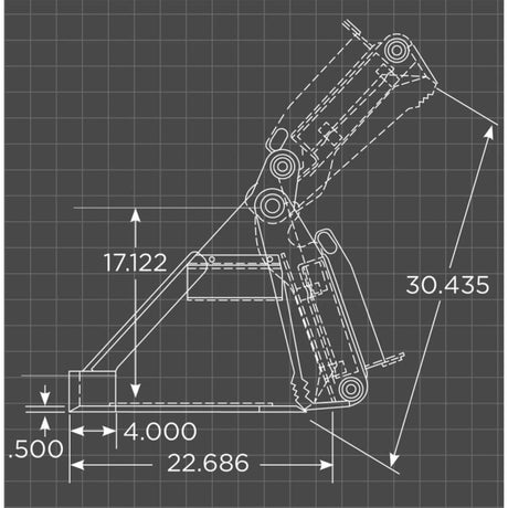 Loflin Fabrication Mini Skid Steer or Compact Tractor 4-in-1 Bucket Schematic