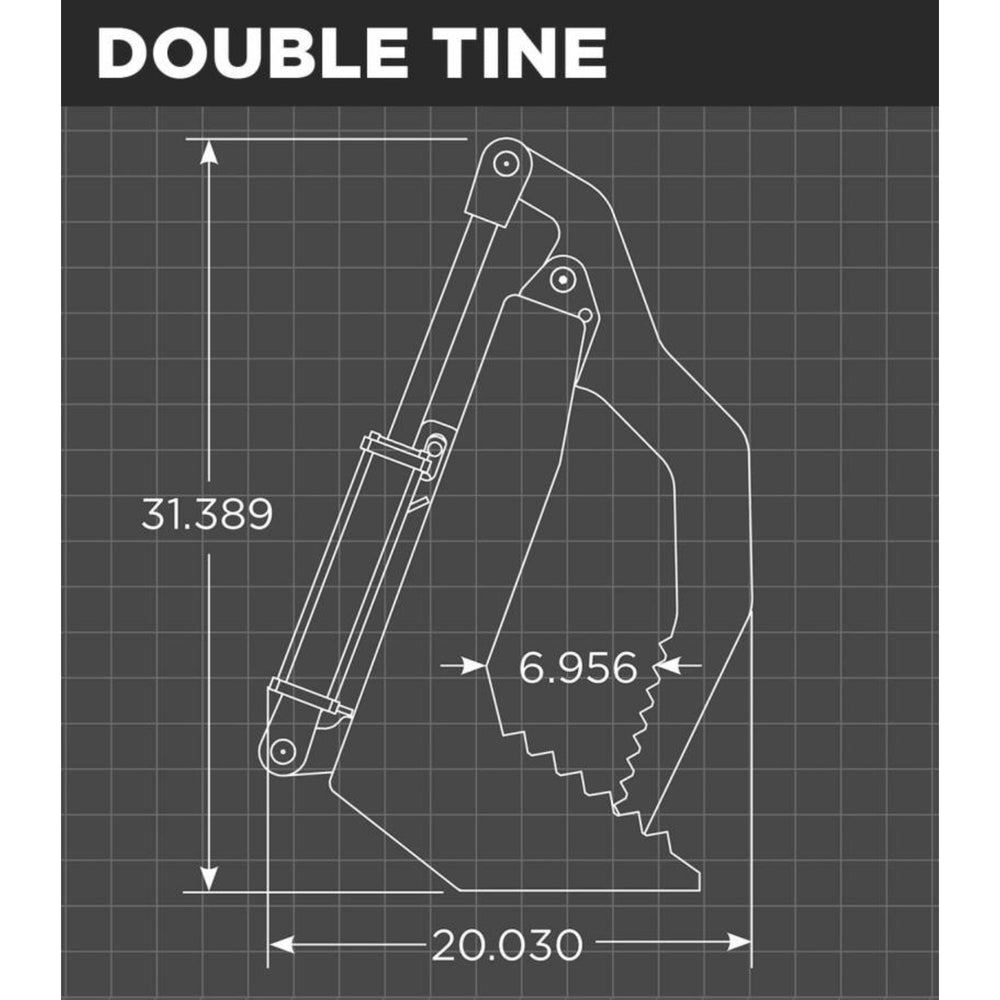 Loflin Fabrication Mini Skid Steer Vertical Root Grapple Schematic
