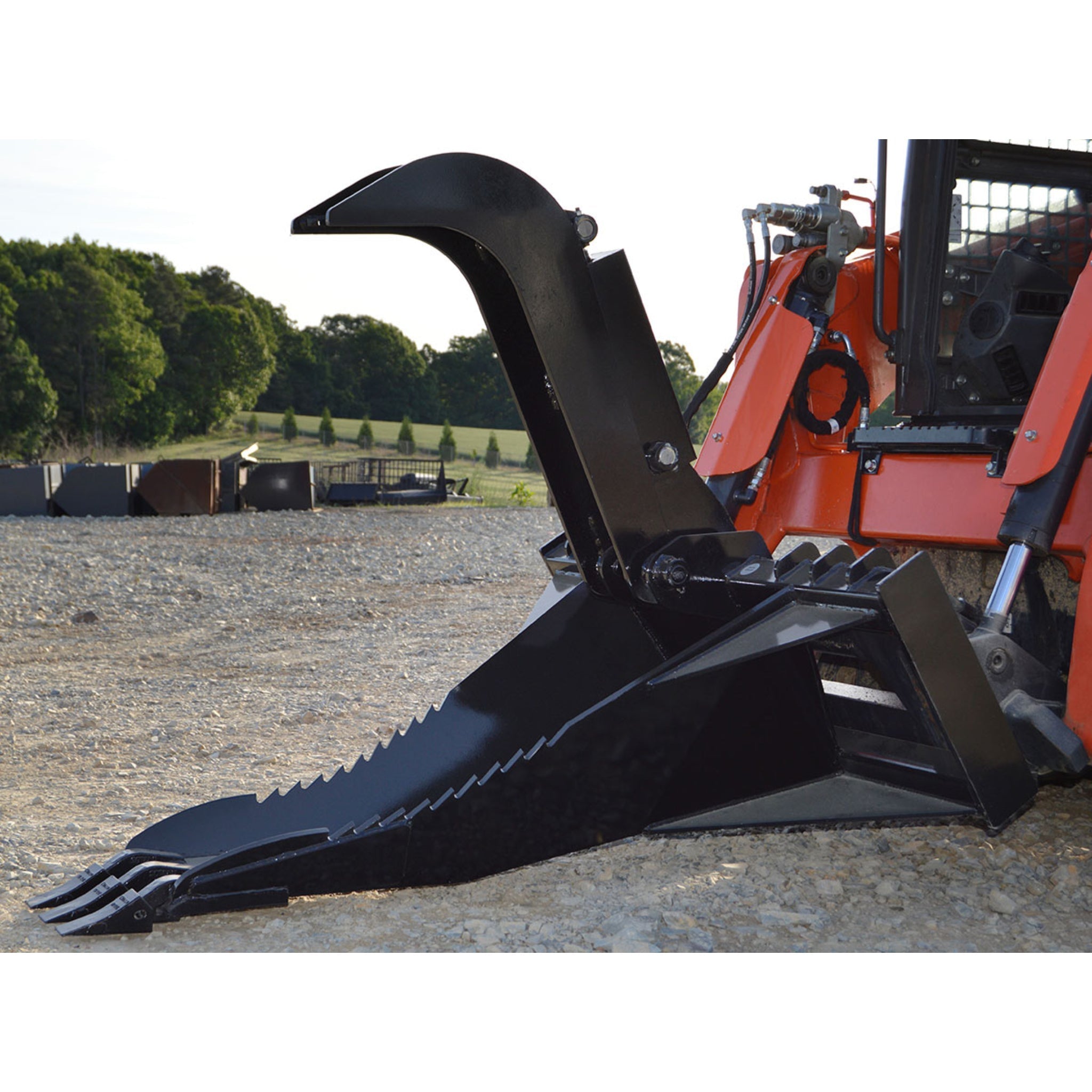 Loflin Fabrication Skid Steer Stump Bucket Grapple