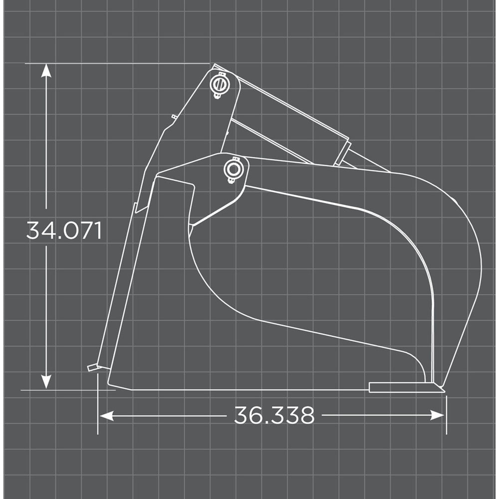 Loflin Fabrication Skid Steer Xtra Heavy Duty Grapple Bucket Schematic