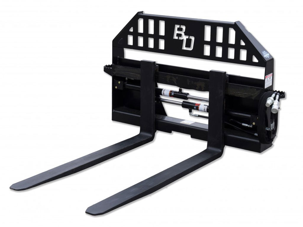 BLUE DIAMOND Hydraulic Adjusting Pallet Forks for Skid Steer