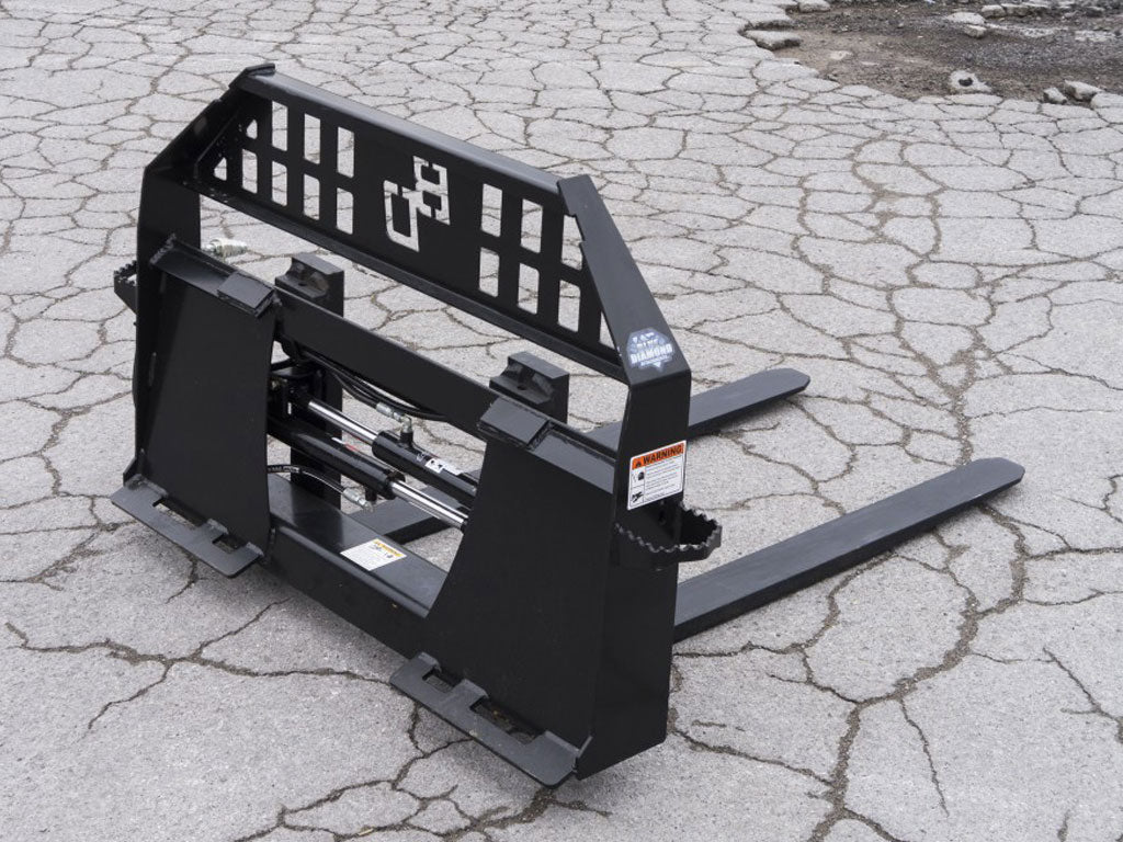 BLUE DIAMOND Hydraulic Adjusting Pallet Forks for Skid Steer